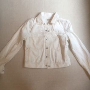 Madewell white denim jacket